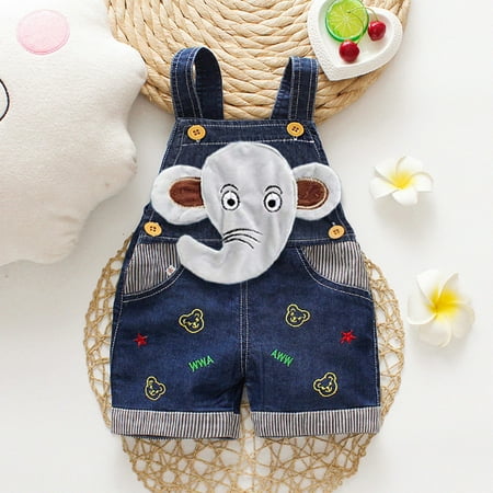

Clearance!Baby Essentials OTEMRCLOC Baby Children s Overalls Jeans Baby Summer Summer Clothes Short Pants Light Gray 90