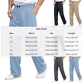 thumbnail image 3 of Mens Business Casual Pants Elastic Waist Lightweight Loose Fit Pleated Slacks Summer Beach Yoga Trousers, 3 of 9