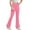 Pink1, variant on Plebaso Girls Flare Leggings with Pockets Crossover High Waist Yoga Pants Stretch Dance Bell Bottoms
