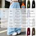 thumbnail image 3 of women's pants Baeitkot Women Fashion Solid Color Loose Elastic Waist Drawstring Strap Cargo Long Pants, 3 of 7