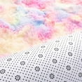 thumbnail image 2 of Junovo Fluffy Oval Rug Soft Tie Dye Area Rugs Shaggy Colorful Carpet Plush Bedside Carpet for Teen Dorm Baby Nursery,2.6 x 5.3ft,Rainbow, 2 of 7