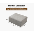 thumbnail image 2 of 37" Ottoman Seat, Corduroy Upholstered Deep Seat, Comfy Cloud Couch with Movable Ottoman, DIY Combination, Plush Corduroy(Ottoman,Grey), 2 of 2