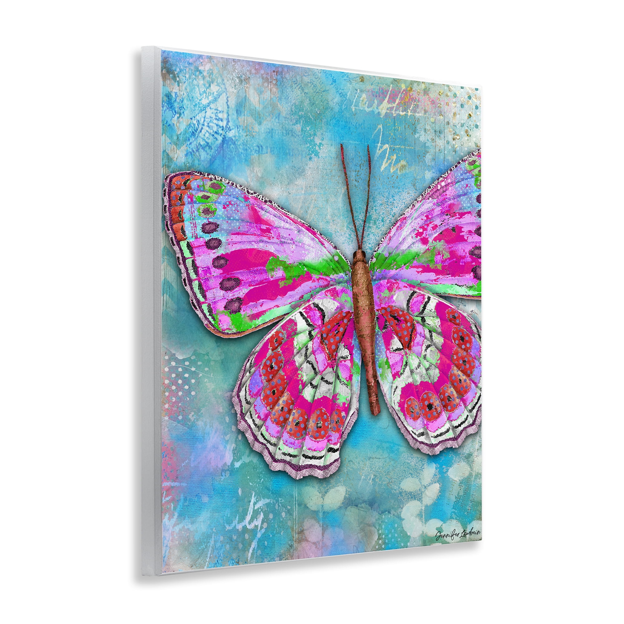 Stupell Industries Garden Party Butterfly Animals Painting Unframed Art Print Wall Art, 11 x 14