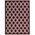 thumbnail image 1 of Capri Quatrefoil Red & Cream 6' 5" x 9' 3" Area Rug, 1 of 5