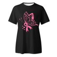 thumbnail image 4 of TSADFHJI Hauts pour Femmes Manches Longues Automne T-Shirt Imprimé Manches Courtes Col Rond Blouse L Noir, 4 of 5