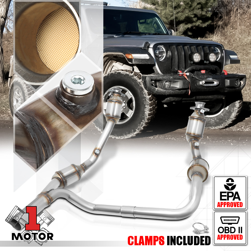 Stainless Steel Exhaust YPipe Catalytic Converter for 0709 Wrangler