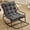 Grey 1, variant on Outdoor Rocking Chair with Soft Thick Cushion, Patio Rocker for Porch, Comfortable Armless Chair with Adjustable Motion, Modern Black Frame Grey Cushion for Living Room, Bedroom (Navy Blue)