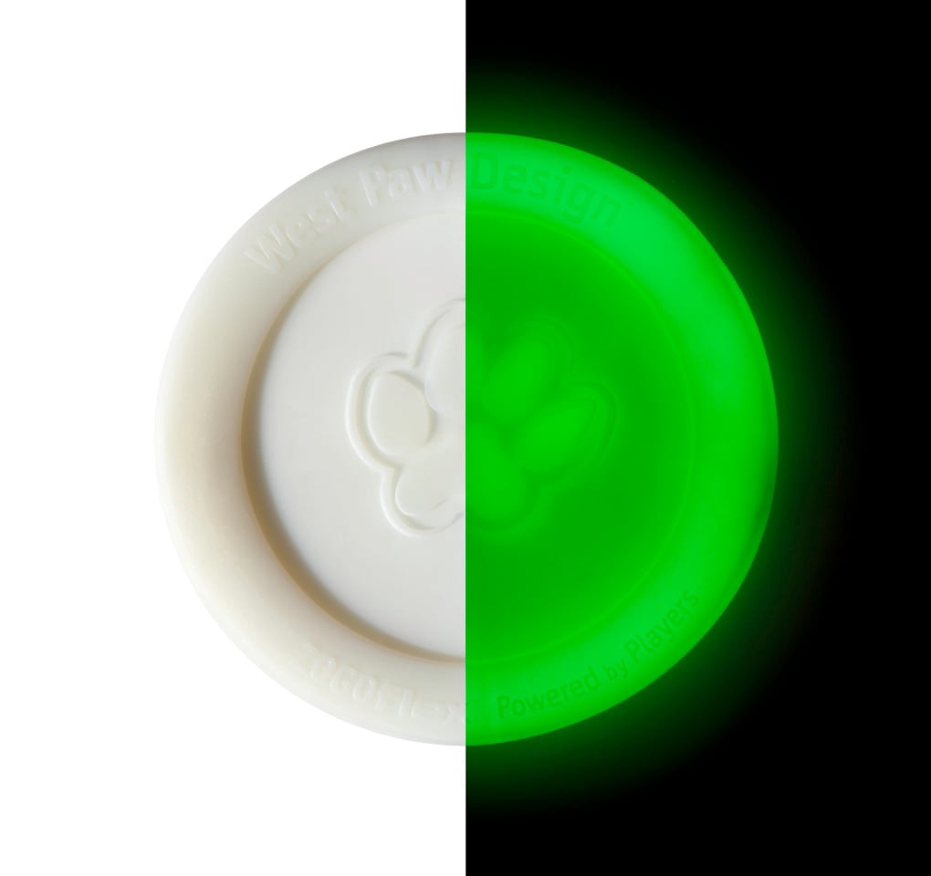 West Paw Zogoflex Glow Zisc Large 8.5" Dog Toy Glow in Dark