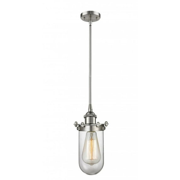 516-1S-BK-232-W-LED-Innovations Lighting-Kingsbury-3.5W 1 LED Pendant in Industrial Style-6 Inches Wide by 10 Inches High Matte Black Finish with