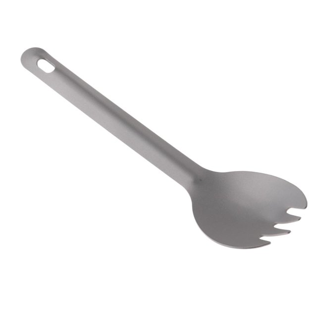 Juego de Cubiertos Baoblaze Spork Tenedor Reutilizable Titanio 16.5 cm Mango Corto
