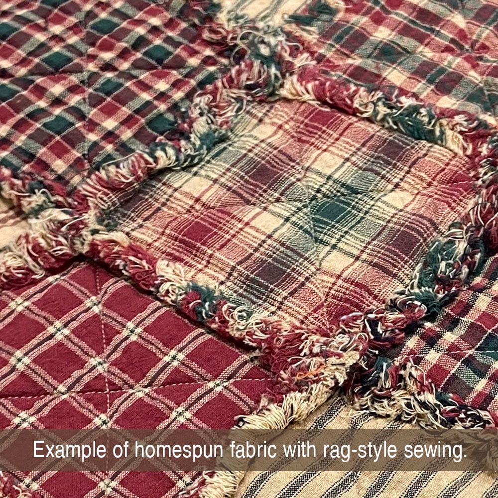 JCS Christmas Ragged Homespun Cotton Quilt Kit (200+ Six-inch Squares)