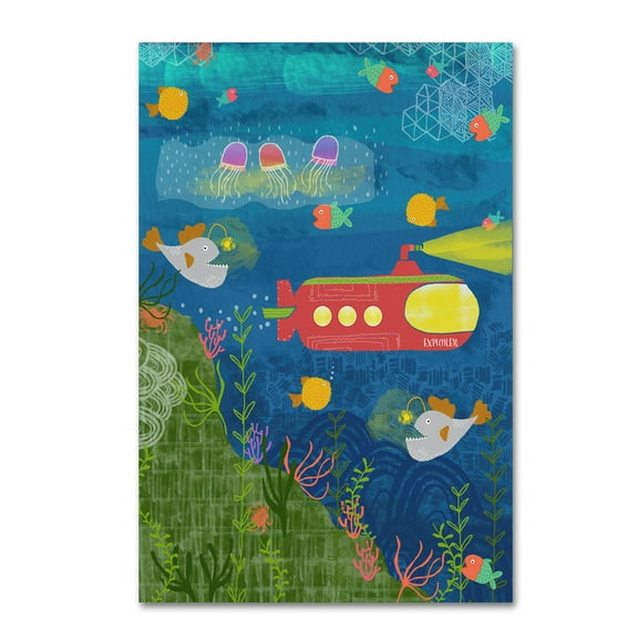 Trademark Fine Art 'Under The Sea' Canvas Art by Jyotsna Warikoo