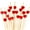 Red, variant on BambooMN 3.9" Decorative Black Heart Bamboo Cocktail Fruit Sandwich Picks Skewers for Catered Events, Holiday's, Restaurants or Buffets Party Supplies, 100 Pieces