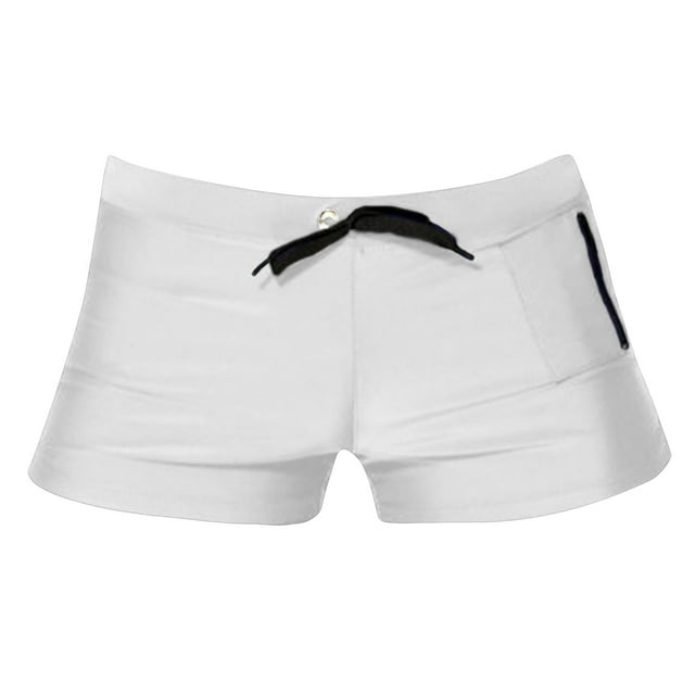 Men's Swimwear Trunk with Mesh Backing and Lace-Up Breathable Design for Enhanced Comfort and Support
