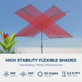 thumbnail image 3 of Parasol de Balcon Extérieur 6x4ft Rouge avec Base de 95lbs, 3 of 7