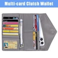 thumbnail image 2 of HAWEE Women's Card Wallet Envelope Style Pink Floral Card Case 14 Slots Ladies Lightweight Fabric Clutch Purse Anti-Water, Fissidens Flower, 2 of 7