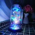 thumbnail image 3 of Beiou Glass w/LED Light, Colorful Blue Artificial Flower, Gift for Mother's Day, Valentine's Day, Wedding Anniversary, 3 of 10
