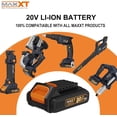 thumbnail image 2 of MAXXT 20V 2.0Ah Orange Lithium-Ion Battery Pack, Compatible with All MAXXT 20V Tools, Long-Lasting Endurance & Rapid Charging, 2 of 7