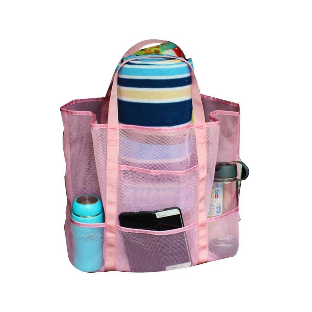 XZNGL Summer New Cool Mesh Beach Bag Toiletry And Cosmetic