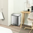 thumbnail image 4 of Bingirl 20L Trash Can, Stainless Steel Garbage Can, Small Rectangular Trash Can with Soft Close Lid Foot Pedal & Inner Bucket for Kitchen Home Office, 4 of 9