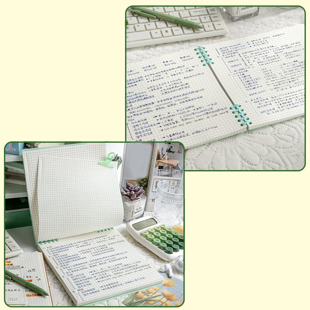 Grid Notebook Loose Leaf Journal Writing Pad Diary Notebook Writing Notebook