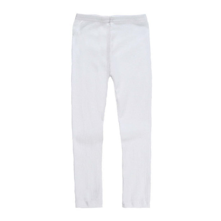 Fesfesfes Toddler Boys Girls Leggings Skinny Pant High Waist Stretch Knit Solid Color Plus Keep Warm Casual Leggings Pants Sale on Clearance