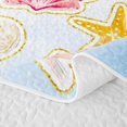 thumbnail image 5 of spefrowx Glitter Lobster Fish Twin Quilt Set for Girls, Pink Watercolor Conch Twin Coverlet Set, 2pcs, 5 of 7
