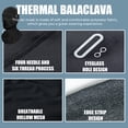 thumbnail image 3 of 2 Pieces Balaclava Winter Mask Neck Gaiter for Cold Weather Thermal Wind Proof Quick Dry Black Gray, 3 of 6