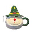 thumbnail image 3 of onlyliua para Interior/Exterior Sodas Navideñas de Cerámica de Gran Capacidad 380 Ml, Sodas de Papá Noel, Sodas Navideñas para Café, Chocolate Caliente, Feliz Navidad, Gran Regalo, 3 of 6