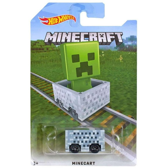 Hot Wheels Minecraft Minecart Diecast Vehicle (Creeper)