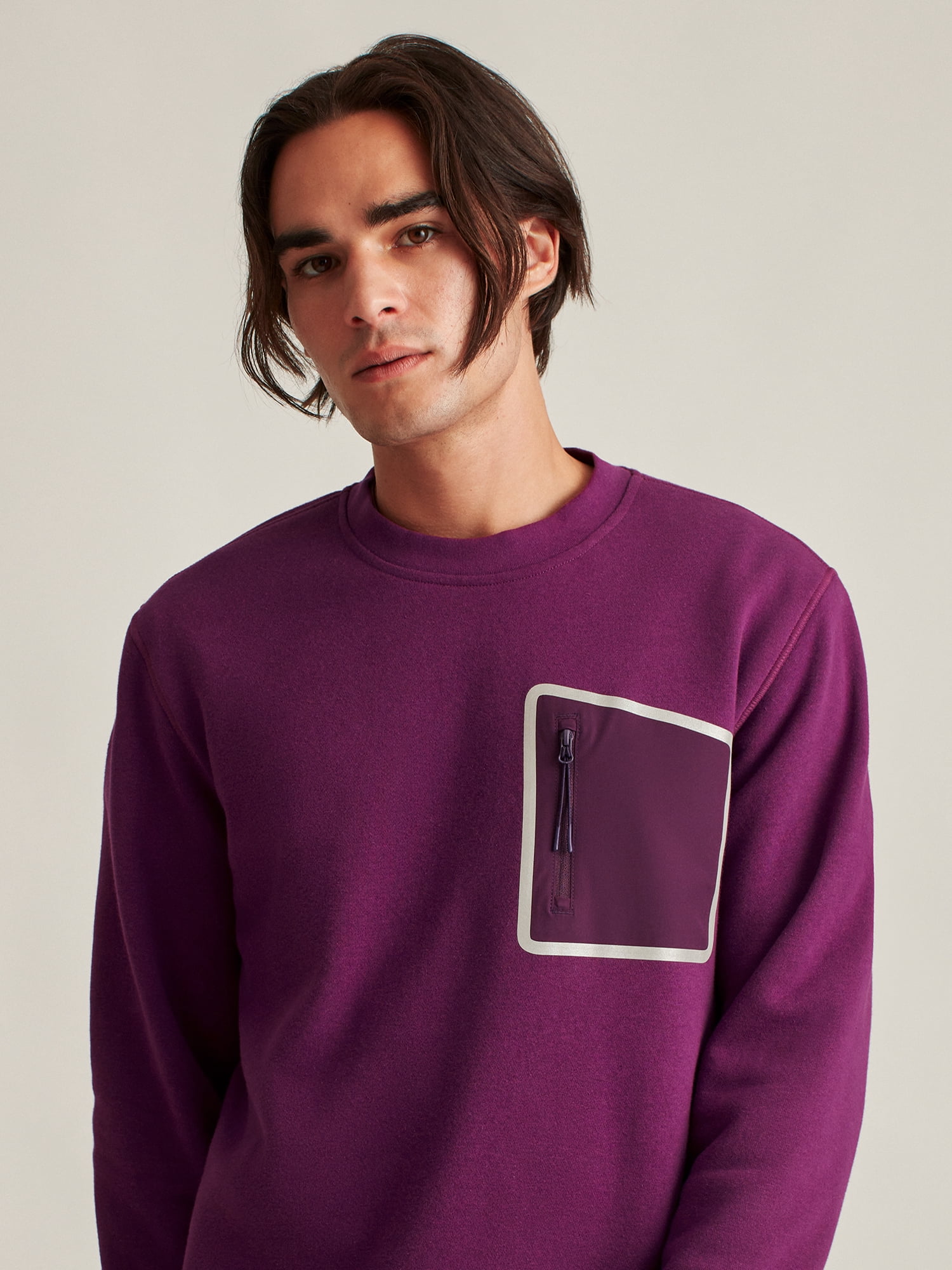 Bonobos Fielder Men's and Big Men's Fleece Crewneck Sweatshirt, Up to Size 3XL