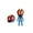 B, variant on Motorcycle Helmet Robot Toy with Detailed Racing Suit and Helmet Design, Single Piece, Red and Blue, for Boys and Racing Fans, Collectible Figurine