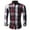 Red, variant on QYZEU Men's Shirt Lapel Outdoor Tee Shirts Fashion Long Sleeve Plaid Button Down Shirts Casual Shirt Comfortable Breathable Lightweight Tops Blue XL
