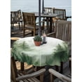 thumbnail image 2 of Outdoor Table Cloth with Umbrella Hole and Zipper, Watercolor Forest Waterproof Round Tablecloth 54 Inch, Green Foggy Natural Landscape Plants Washable Table Cover for Outside Party Patio Picnic, 2 of 8