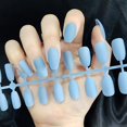 thumbnail image 3 of 24Pcs DIY Charmful Art Consejos de uñas mate naturales Presione shamjiam Tabletas de mejora de uñas, 3 of 4