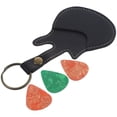 thumbnail image 1 of MERRYHAPY 1Set Black PU Guitar Picks Holder Portable Guitar Pick Storage Bag with Keychain for Easy Carry, 1 of 5