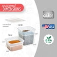 thumbnail image 3 of Recipientes de almacenamiento de alimentos sin BPA con tapas, 16 y 32 onzas, juego de 20 piezas, translúcido, 3 of 6