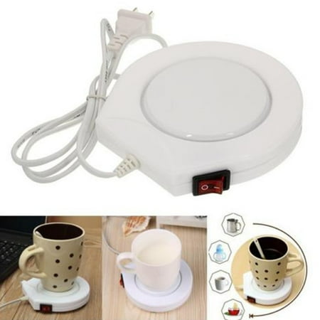 

220v Portable White Electric Powered Cup Warmer Pad Coffee Tea Milk Mug Heater