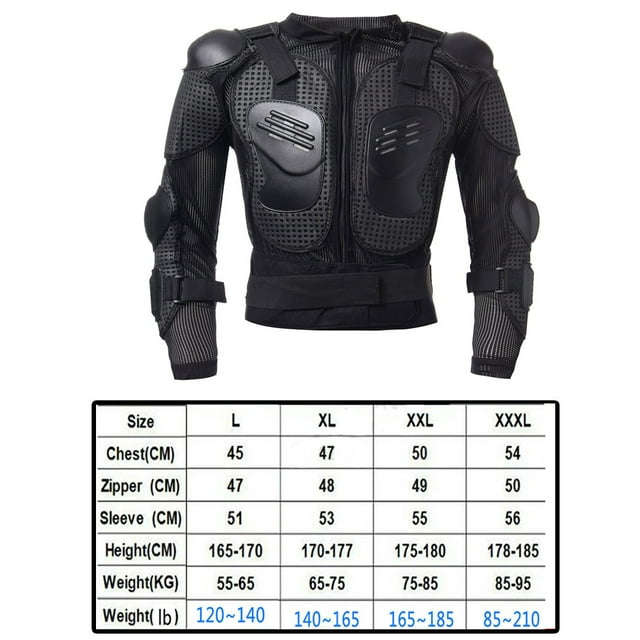 Men Full Body Motorcycle Jacket Armor Motocross Racing Protective Moto coat Racing protective Gear Motorbike Chest Elbow Back Shoulder Protector