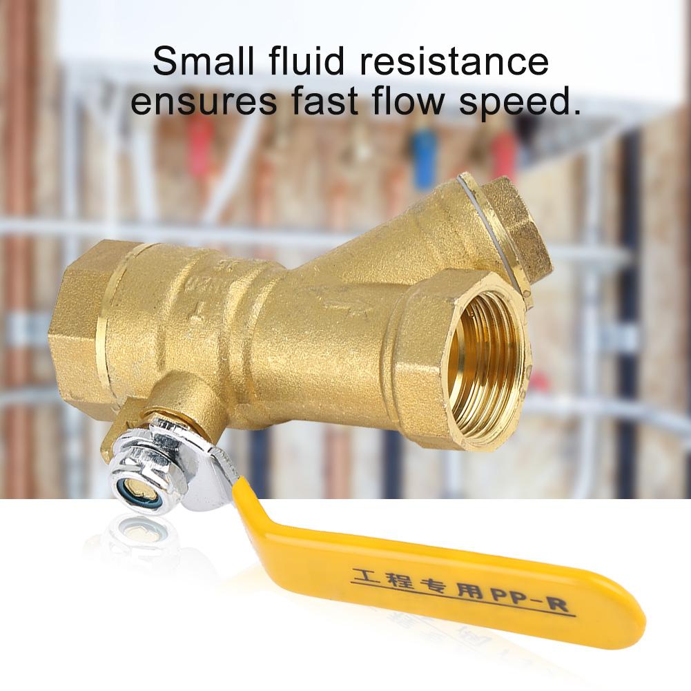 OTVIAP Y Type Brass Strainer Filter Ball Valve 3/4 BSPP Female Thread