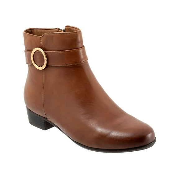 Trotters Womens Melody Leather Ankle Booties