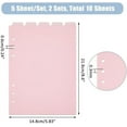 thumbnail image 2 of 10 Sheets A5 Index Binder Dividers 8.6x5.8inch Pink Binder Dividers with Tabs 6 Ring Vertical Plastic Dividers Frosted Index Divider for Planner Notebook Loose Leaf Binders Hole: 6mm, 2 of 7