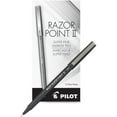 thumbnail image 2 of Pilot Razor Point II Super Fine Marker Pen, Black Ink, .2mm, Dozen, 2 of 5