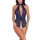 thumbnail image 2 of Lencería de mujer Mono de encaje sexy Ropa de dormir Body Ropa interior hueca, XXL, Azul Methold XX000097-17, 2 of 7