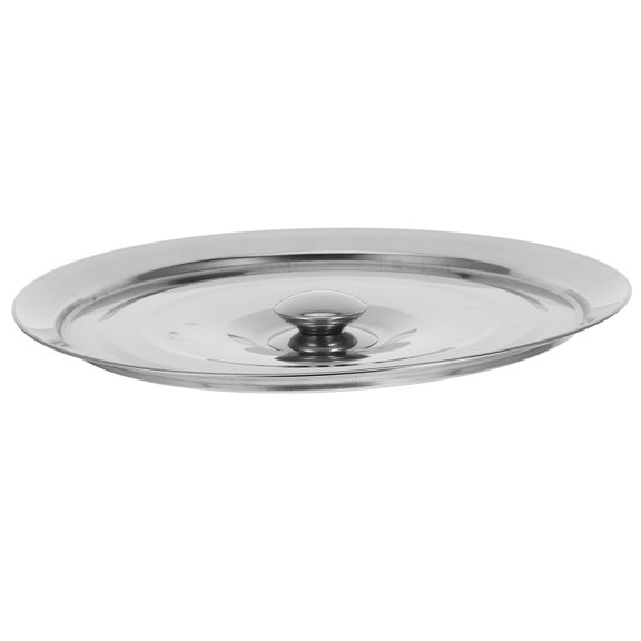 Supvox Universal Stainless Steel Pot Lid with Spill-Proof Edge and Handle for Kitchen Cookware Containers