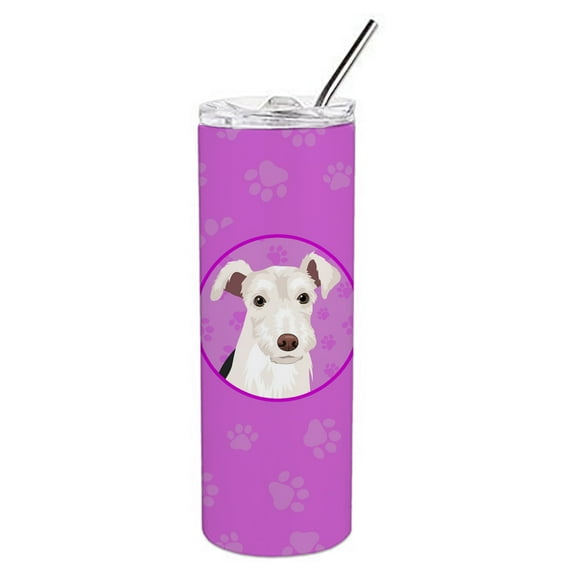 Carolines Treasures WDK1414TBL20 Schnauzer Parti Stainless Steel 20 oz Skinny Tumbler Pink 20 oz multicolor