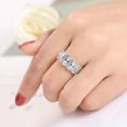 thumbnail image 5 of YYKihy Silver Women Fashion Trend Single Full Diamond Zircon Ring Ladies Jewelry Diamond Rings For Women Size 6 10, 5 of 5