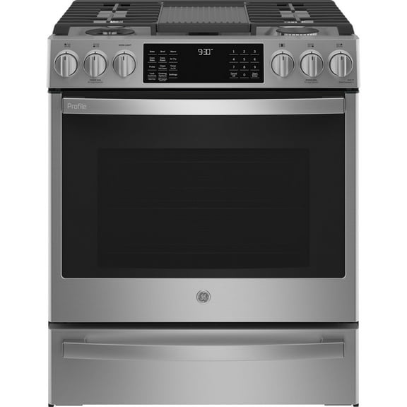 GE Profile PGS930YPFS 5.6 Cu. Ft. Stainless Steel Slide-In Gas Range