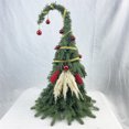 thumbnail image 4 of Small Christmas Tree for Tabletop, 16 Inch Artificial Mini Christmas Tree Decorations with Wooden Stand, Xmas Ornaments Indoor Home Holiday Decor (1 Pack, D), 4 of 6