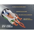 thumbnail image 4 of Cable Leader 3ft Cat6 Shielded Ethernet Network Patch Cable STP Snagless 24AWG Bare Copper, Gray, 4 of 6